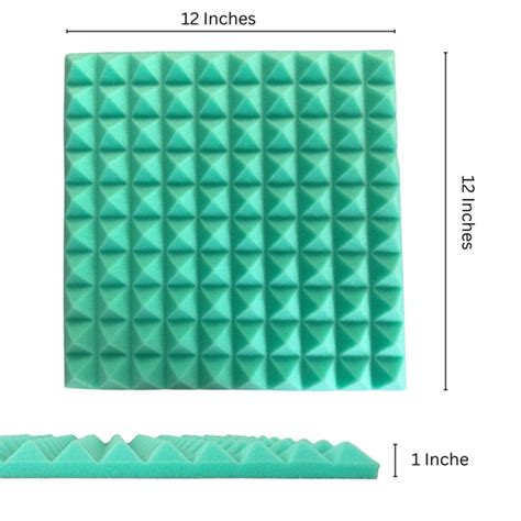 URBAN-X Pyramid Soundproofing Studio Acoustic Foam 1'x1' - 1 Inches 50D ...
