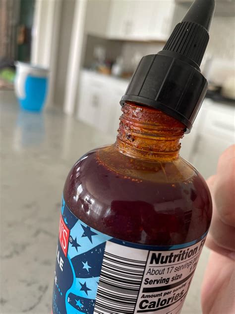 My unopened bottle of Nashville hot chicken sauce looked like this ...