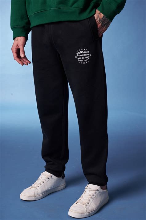 Buy Black Heavyweight Joggers | BonkersCorner