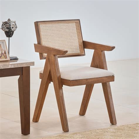 Buy Cane Connection Fabric Study Chair - Brown from Home Centre at just ...
