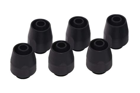 Alphacool 6-pack Black Nylon Compression Fittings for TPV Tubing, 28mm ...