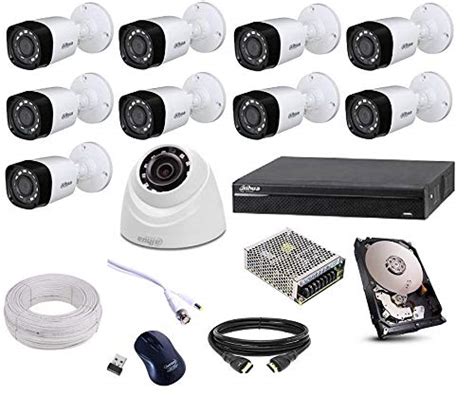 DAHUA 9 Bullet 1 Dome (2MP), 16 Channel DVR,16 Channel Power Supply,2TB ...