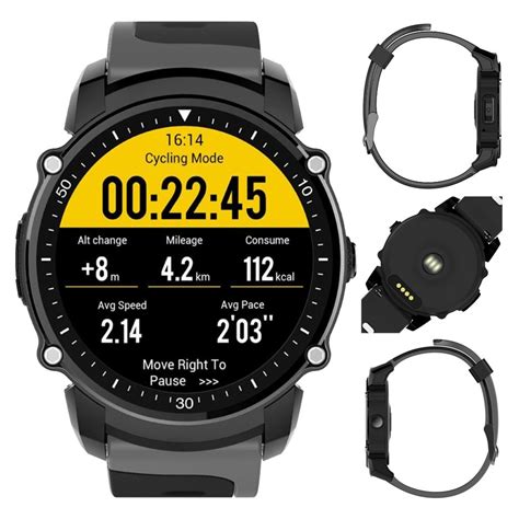 Kingwear FS08 Transflective TFT Screen 1.26inch GPS Heart Rate Monitor ...