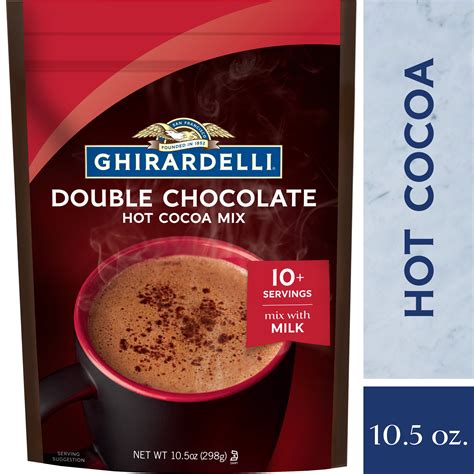 Ghirardelli Double Chocolate Premium Hot Cocoa Mix, 10.5 OZ Bag ...
