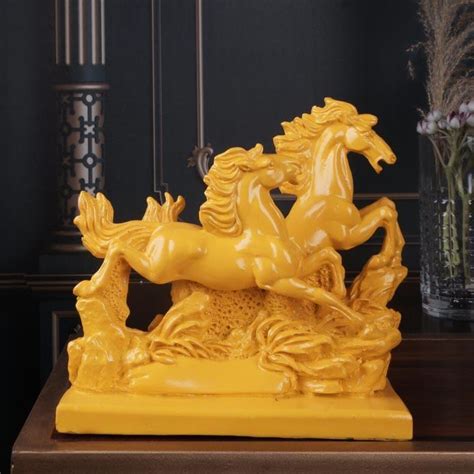 Buy Galloping Stallion Showpiece - Yellow Online in India | Vaaree