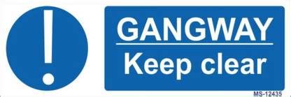 SignageShop Gangway keep clear Emergency Sign Price in India - Buy ...