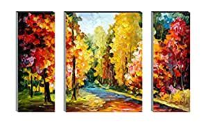 SAF paintings Modern Art Set of 3 6MM MDF Board Digital Reprint ...