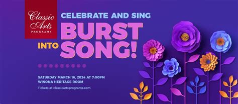 Celebrate and Sing: Burst Into Song!, Winona Heritage Room, Winona Lake ...