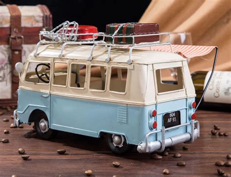 Old Modern Handicrafts Home Indoor Decorative Metal Camp Bus Model– SAI ...