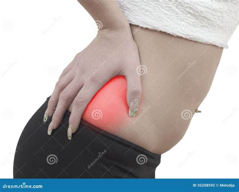 Pain in a woman abdomen stock photo. Image of chronic - 35208592