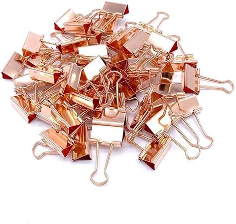 Rose Gold Mini Paper Clips,Metal Swallowtail Clips,Mini Binder Clips in ...