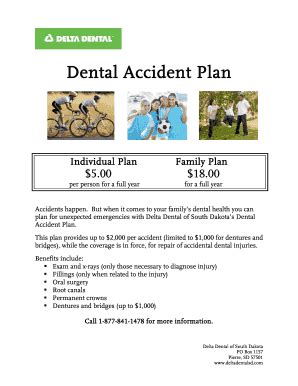 Fillable Online beresford k12 sd Dental Accident Plan - Delta Dental of ...