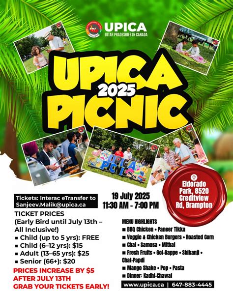 UPICA (Uttar Pradeshies In Canada) यूपिका Annual Picnic 2025, Eldorado ...