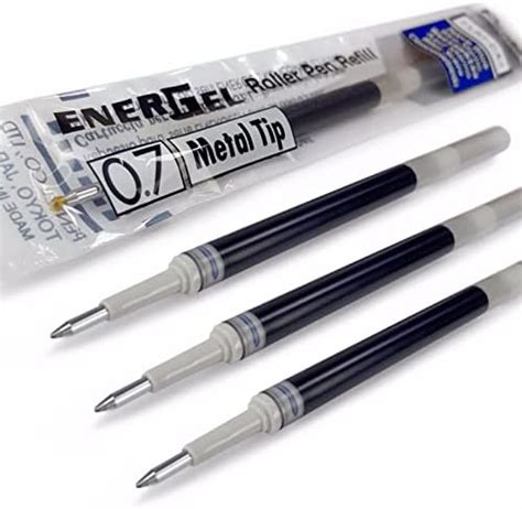 4 x PENTEL Energel 0.7mm Refill Metal Tip LR7 - Fits Energel Xm, BL77 ...