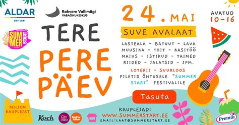 TERE PEREPÄEV 2025 - 24.mai @ Rakvere Vallimägi (Tasuta) , Rakvere ...