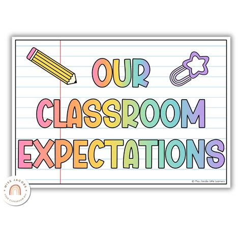 Classroom Rules and Expectations Posters - Cutesy Theme - MJLL ...