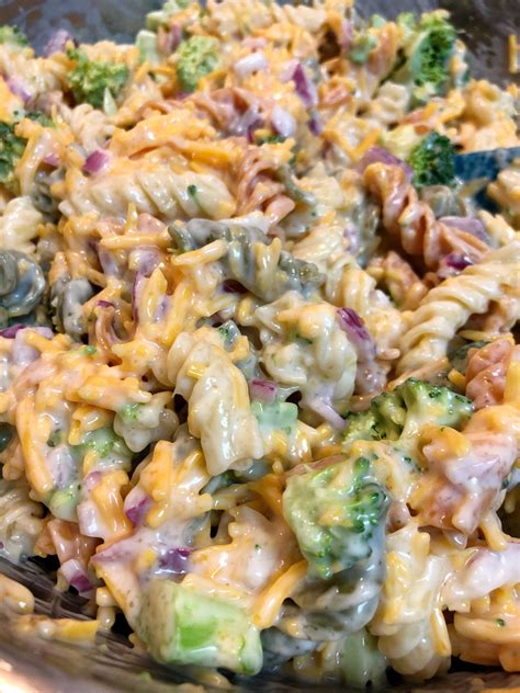 Broccoli Cheddar Pasta Salad Recipe
