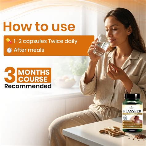 Flaxseed Vegan Capsules Plant-Based Omega-3 for General Wellness & Ski