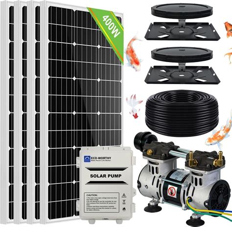 Pumplus Solar Powered Pond Aerator with 300W Pump, 400W India | Ubuy