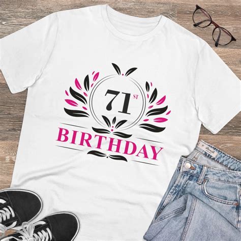 Generic Men's PC Cotton 71st Birthday Printed T Shirt (Color: White ...