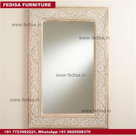 Round Wood Mirror White Framed Mirror Wall Mirrors: Best Designer Wall ...