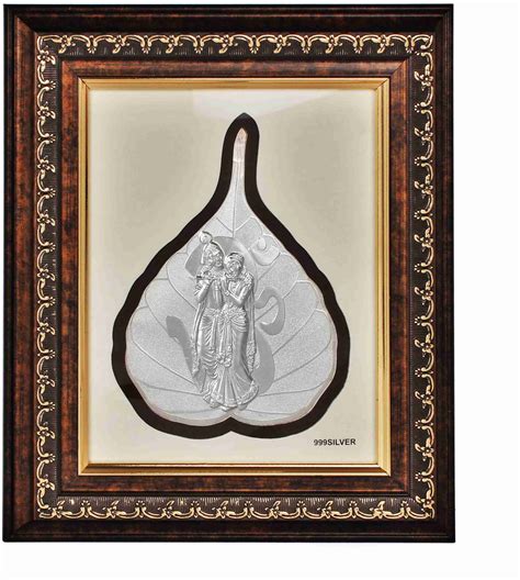 Kritanjali Wall Photo Art Frame - Pure Leaf 3d Radha Krishna (Df-1519 ...