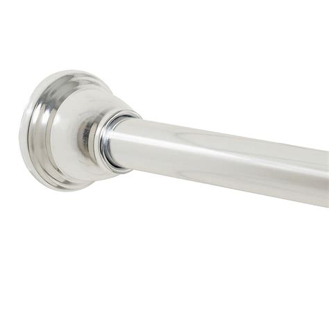 Zenna Home NeverRust 44-in to 72-in Chrome Tension Single Straight ...