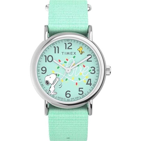 Timex Women's Analogue Watch Weekender x Peanuts Holiday Blue Casual ...