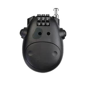 Alloy Steel, Plastic Retractable Cable Number Lock, 3-Digit Combination ...
