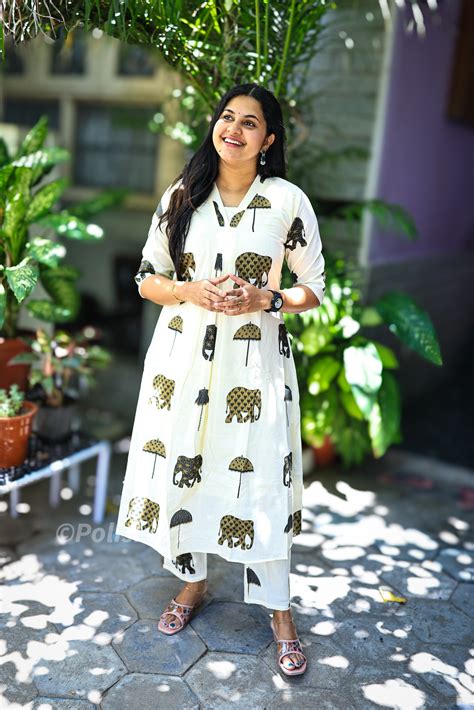 Harisha - Elephant print cotton co-ord set with lining – Poli's Kart