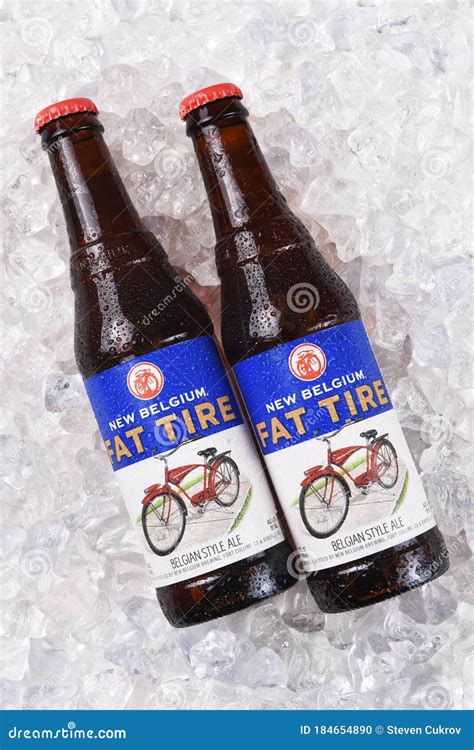 Fat Tire Ale on Ice editorial image. Image of belgium - 184654890