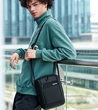 GOLDEN WOLF Sling Bag for Men 3L Small Side Bag for 8.3" iPad & Mobile ...