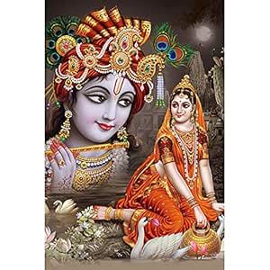 Pnf Art Print of Lord Krishna and Radha (Radha Krishna) Unframed Wall ...