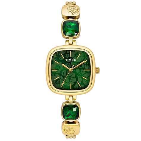 TIMEX Fria Women Green Square Dial Analog Watch - TWEL21000