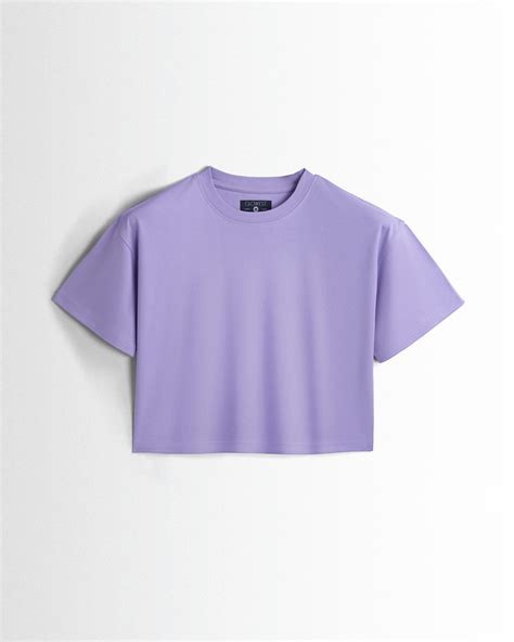 Womens Crop Top Lavender T-shirt – Pitshirts