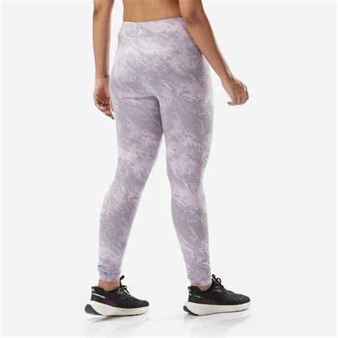 Women's Cotton Fitness Leggings - Purple