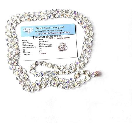 Apnisanskriti Lab Certified Sphatik Jaap Mala for Pooja (108+1 Beads ...