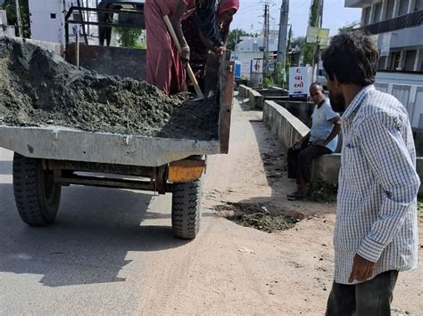 Many rain-washed roads in Mehsana city were repaired on war footing ...