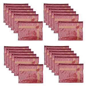 Kuber Industries Pack of 24 Single Saree Bags | Wardrobe Storage Bag ...
