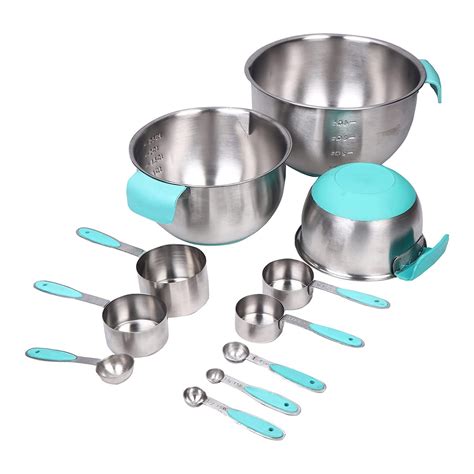 Buy Stainless Steel Set of 11 Measuring Cup 4 Measuring Spoon 4 Anti ...