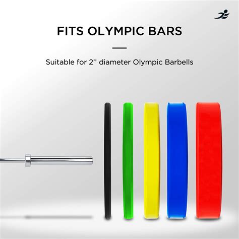 JLL® Olympic Bumper Weight Lifting Plates, 5kg-25kg, Colour Coded ...