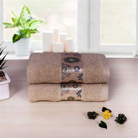 Century 450 GSM Cotton Hand Towel Set of 2 (Size: 40x60 CM) – Rangoli