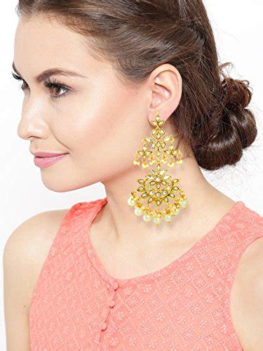 Zaveri Pearls Gold Tone Ethnic Dangle Earring For Women-ZPFK6912 ...