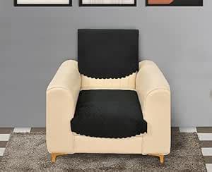 Yellow Weaves 1 Seater Self Design Quilted Sofa Chair Cover, Seat ...