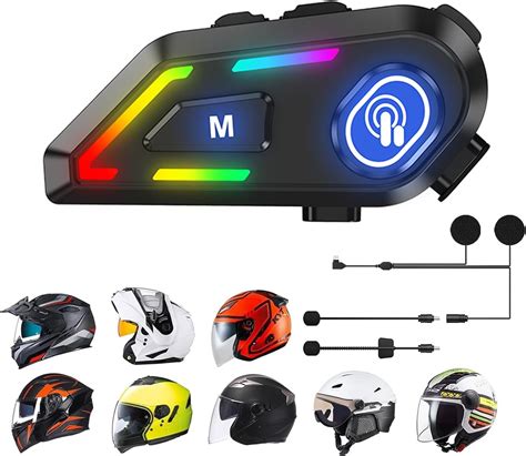 Amazon.com: TOUCH TWO Motorcycle Bluetooth Headset, Motorcycle Helmets Headphone with Noise ...