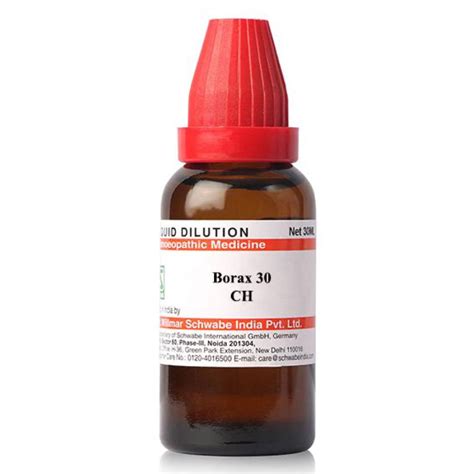 Buy Dr.Willmar Schwabe Borax 30 CH Dilution, 30 ml | 19 Minutes ...