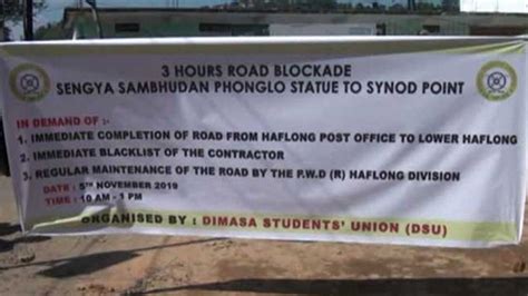 Dimasa Student Union Stages Road Blockade in Haflong - dimasa student ...