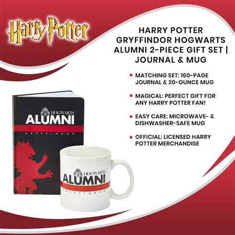 Buy Harry Potter Gryffindor Alumni 2-Piece Journal & Mug Gift Set ...
