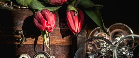 Download wallpaper flowers, style, watch, necklace, glasses, tulips ...