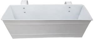 TrustBasket TrustBasket Rectangular Railing Planter -White (23 Inch ...